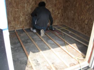 P-BOX内装に断熱材