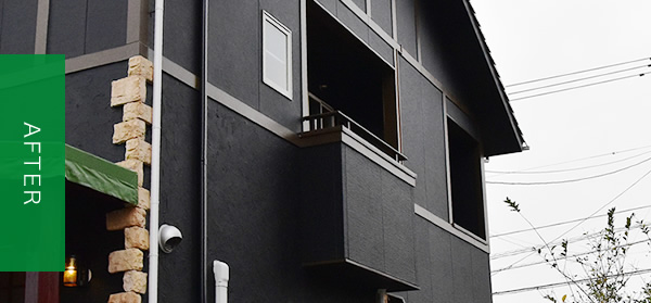 p-box cafe外観 塗り替え後